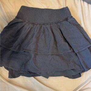 Hollister Blue Bubble Mini Skirt with Tiered Design
